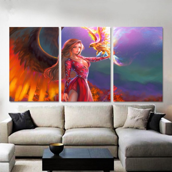 fantasy girl with phoenix 50 