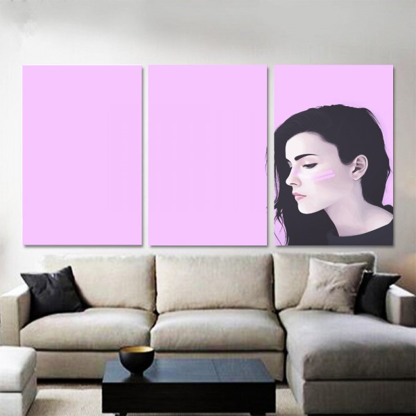girl artwork pink background oz 