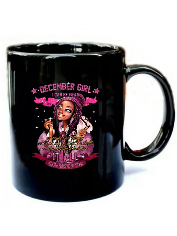 December Girl I Can Be Mean Pink Glitter