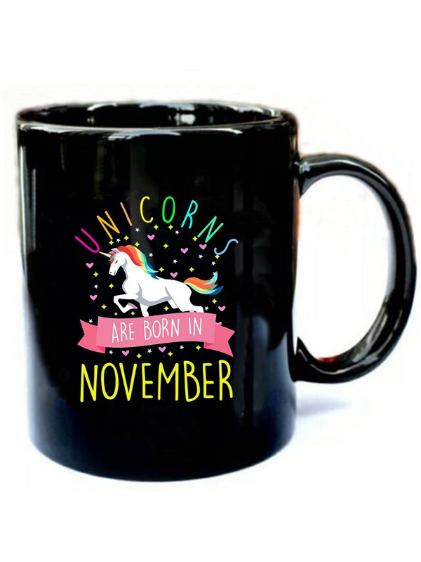 Unicorns Are Born In November Colorful