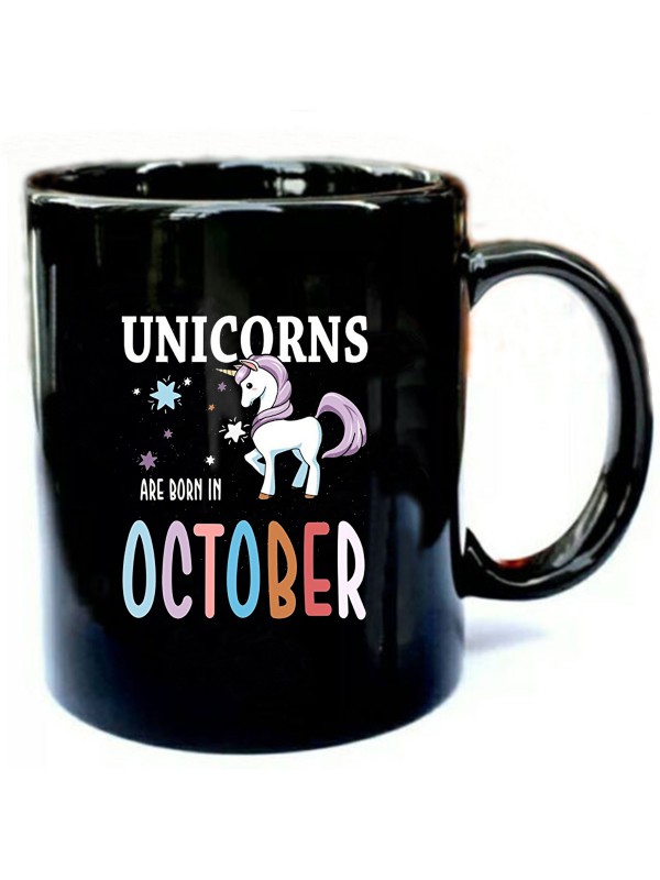 Unicorns Are Born In October T Shirt