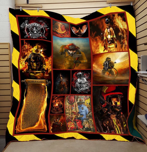 T000110 Firefighter, Noble Call Quilt mockup