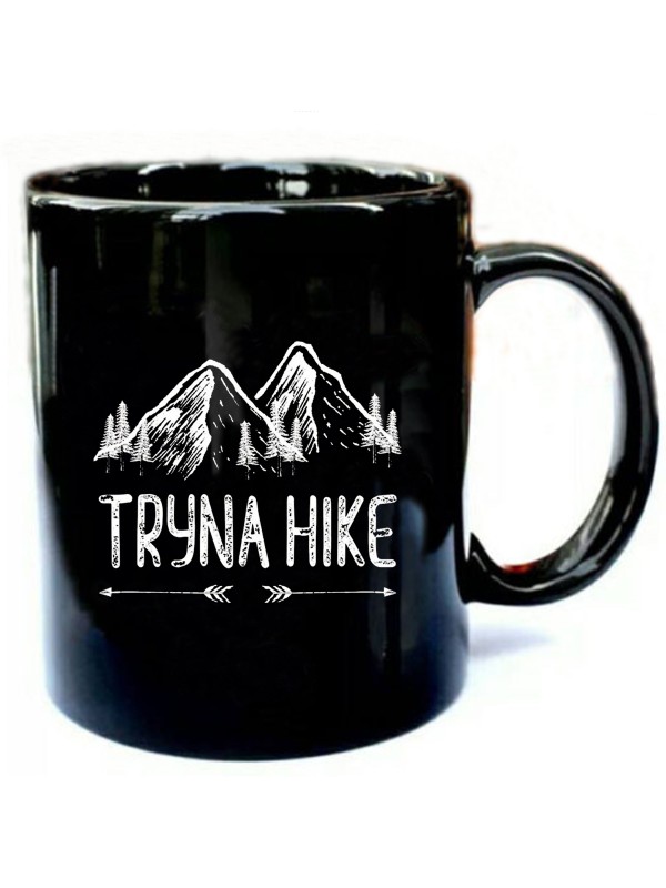 Tryna Hike Funny Hiking T shirt